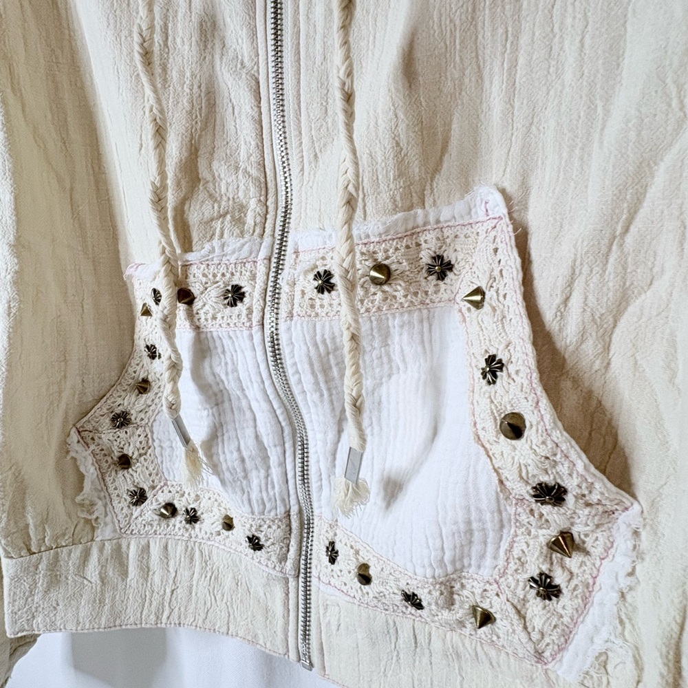 POL Cream Hooded Set with Stud Details - Picture 4 of 12